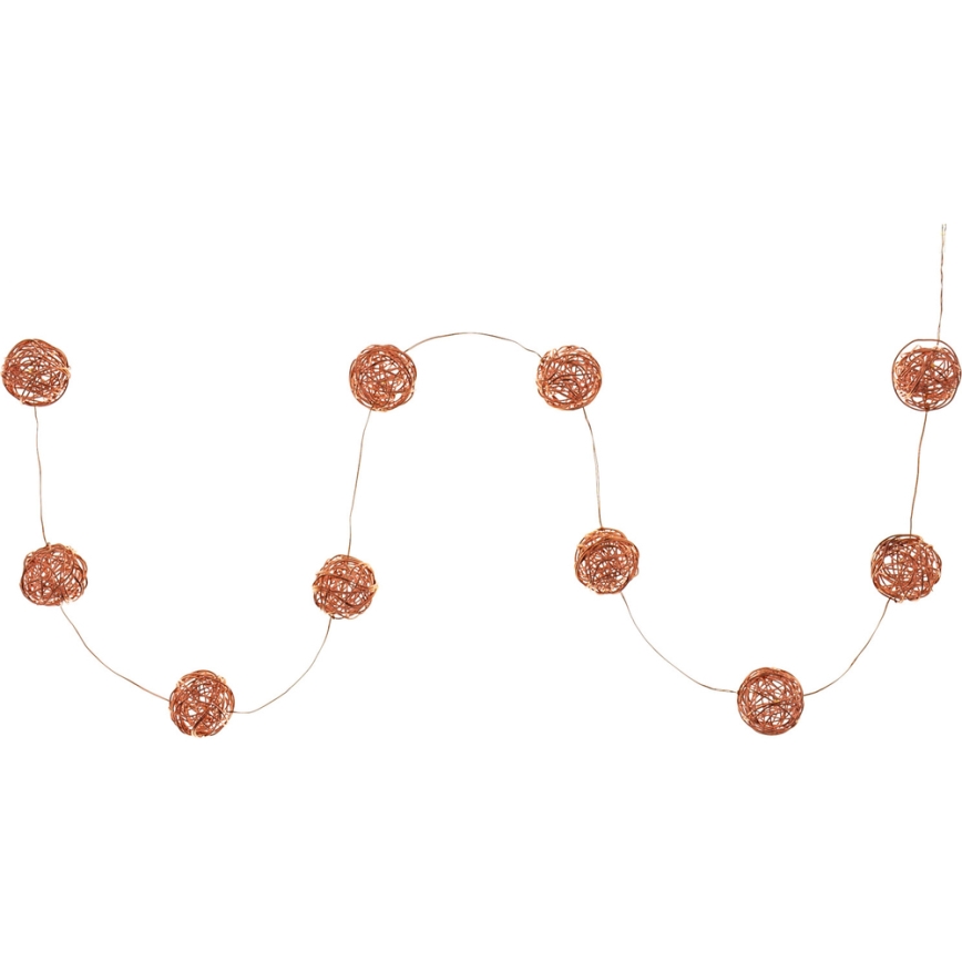 LED Decorative String Lights 10xLED/2xAA Warm White