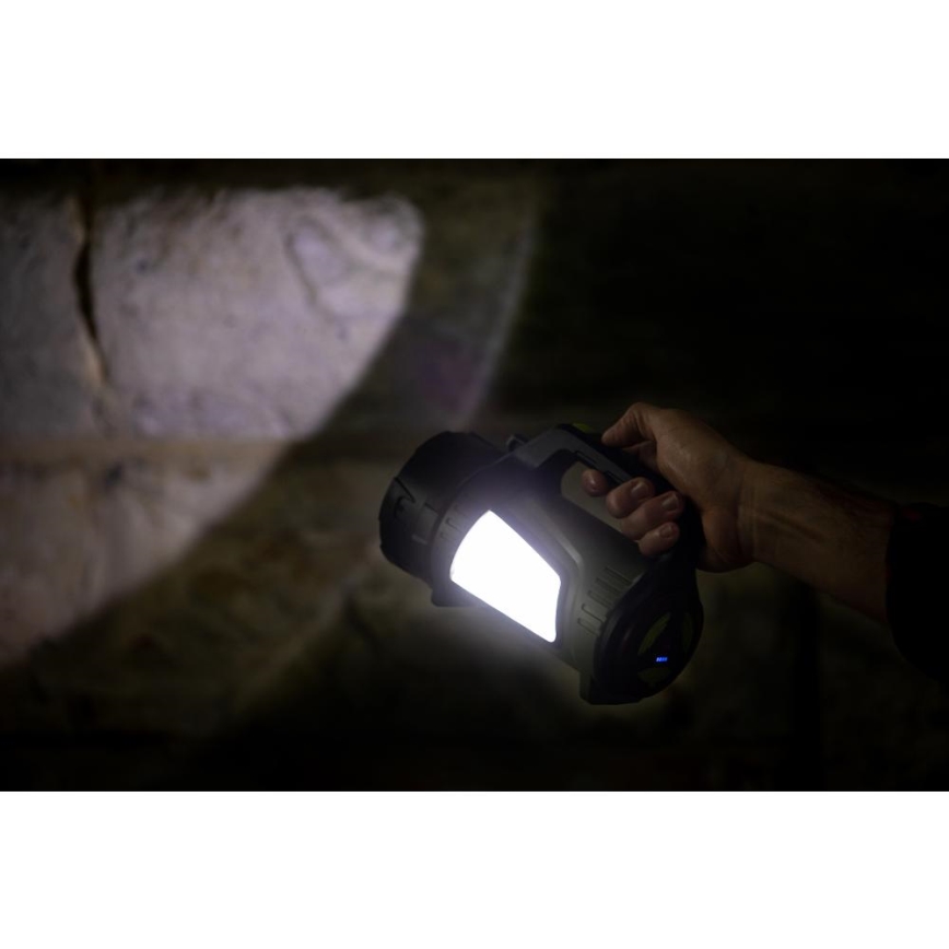 LED Dimmable outdoor rechargeable flashlight with a power bank LED/21W/4400mAh IP44