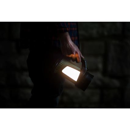 LED Dimmable outdoor rechargeable flashlight with a power bank LED/21W/4400mAh IP44