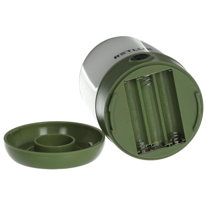 LED Dimmable portable lamp LED/3W/3xAAA green