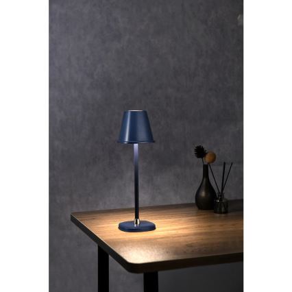 LED Dimmable rechargeable table lamp LED/3W/1800 mAh dark blue