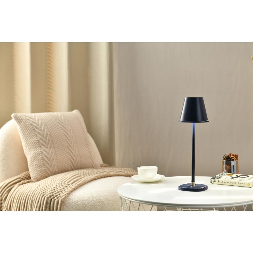 LED Dimmable rechargeable table lamp LED/3W/1800 mAh dark blue