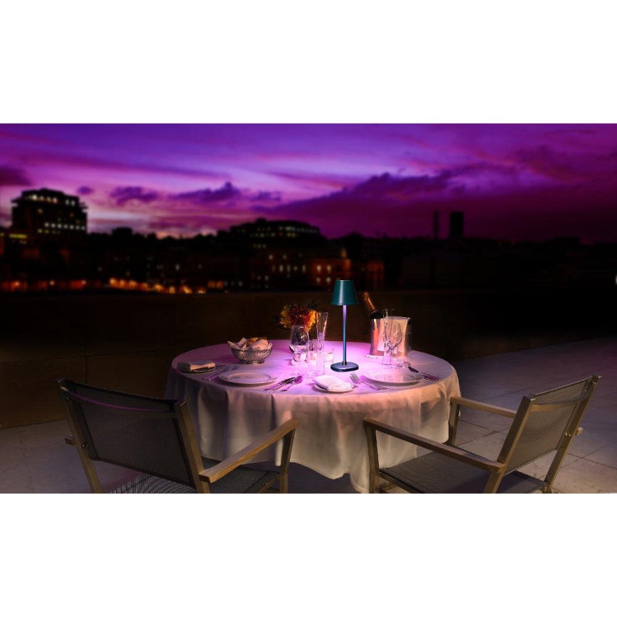 LED Dimmable rechargeable table lamp LED/3W/1800 mAh dark blue