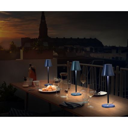 LED Dimmable rechargeable table lamp LED/3W/1800 mAh dark blue