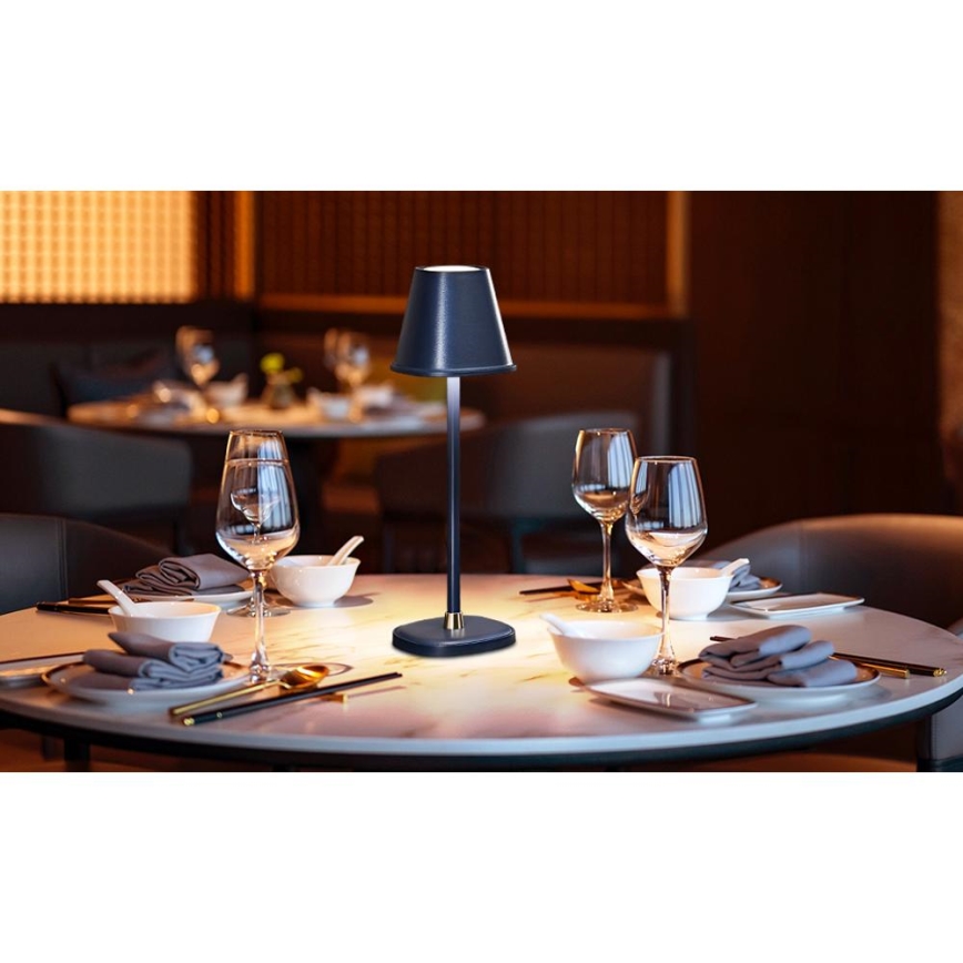 LED Dimmable rechargeable table lamp LED/3W/1800 mAh dark blue