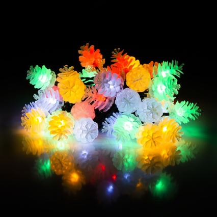 LED outdoor string lights — 80 LEDs / 25 m, IP44, multicolor
