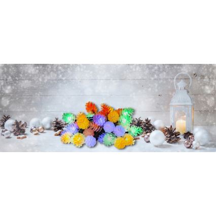 LED outdoor string lights — 80 LEDs / 25 m, IP44, multicolor