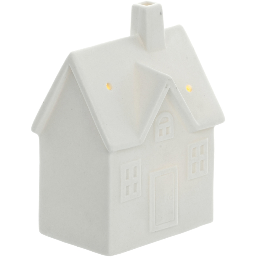 LED Porcelain decoration LED/3xLR44/warm white house white