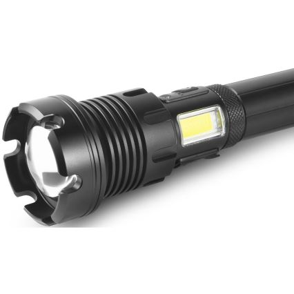 LED Rechargeable aluminum flashlight with a power bank function LED/4400 mAh 2200 lm IP44