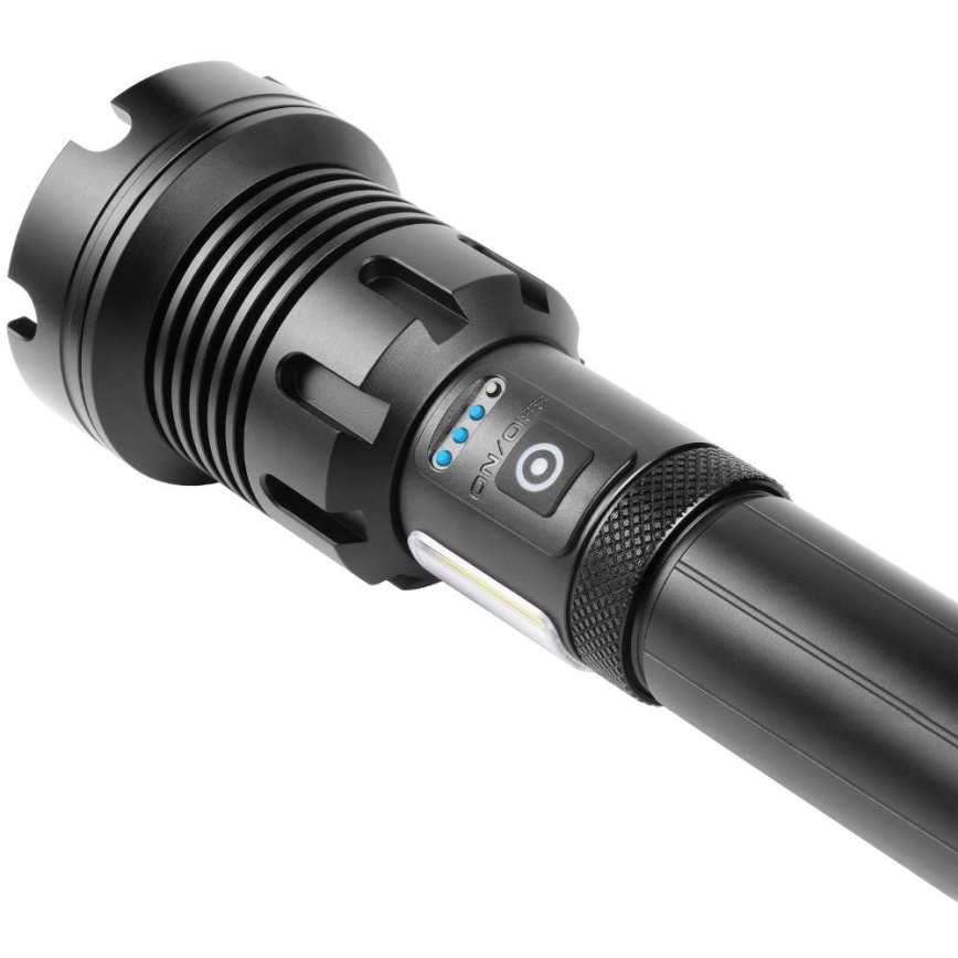 LED Rechargeable aluminum flashlight with a power bank function LED/4400 mAh 2200 lm IP44