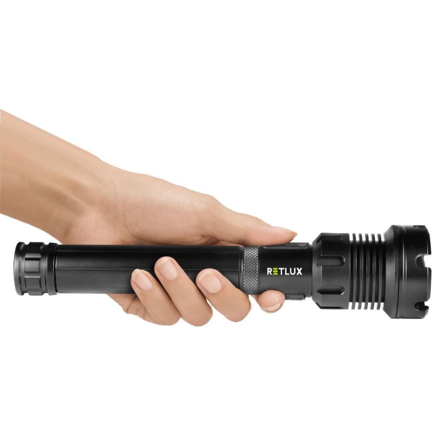 LED Rechargeable aluminum flashlight with a power bank function LED/4400 mAh 2200 lm IP44