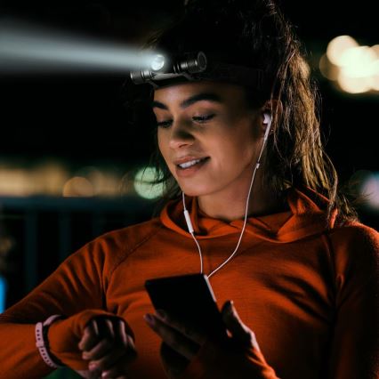 LED Rechargeable aluminum headlamp LED/2600 mAh IP66