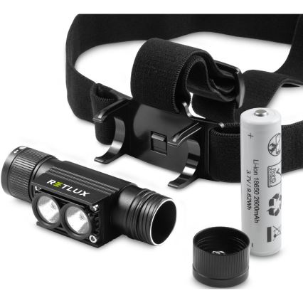 LED Rechargeable aluminum headlamp LED/2600 mAh IP66