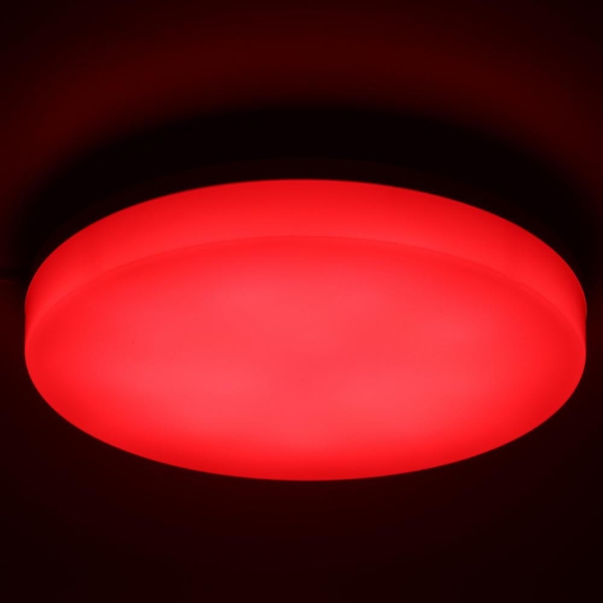 LED RGBW Dimmable bathroom ceiling light LED/20W/230V Wi-Fi IP44 white