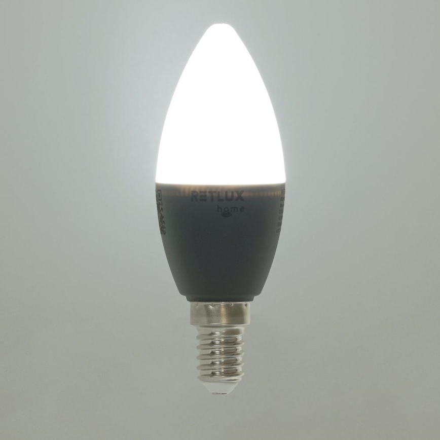 LED RGBW Dimmable bulb C37 E14/4,5W/230V 2700-6500K Wi-Fi Tuya