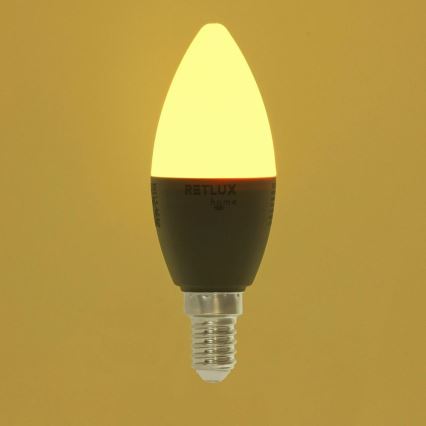 LED RGBW Dimmable bulb C37 E14/4,5W/230V 2700-6500K Wi-Fi Tuya
