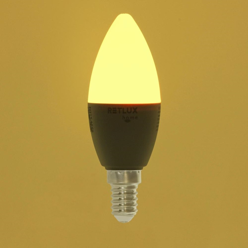 LED RGBW Dimmable bulb C37 E14/4,5W/230V 2700-6500K Wi-Fi Tuya