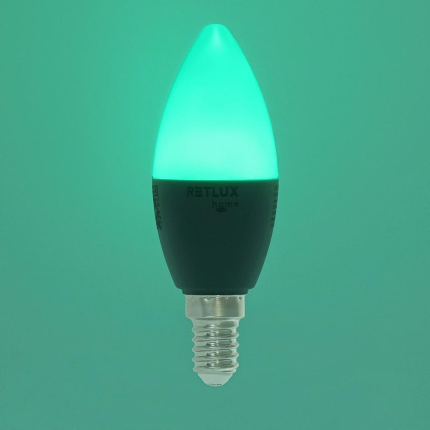 LED RGBW Dimmable bulb C37 E14/4,5W/230V 2700-6500K Wi-Fi Tuya