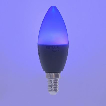LED RGBW Dimmable bulb C37 E14/4,5W/230V 2700-6500K Wi-Fi Tuya