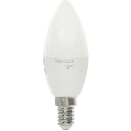 LED RGBW Dimmable bulb C37 E14/4,5W/230V 2700-6500K Wi-Fi Tuya