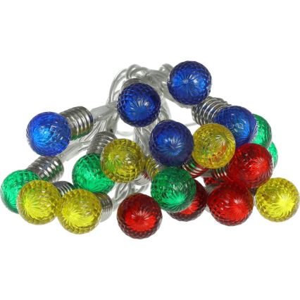 LED string lights 20 LEDs/2×AA/warm white 1.8 m bulbs