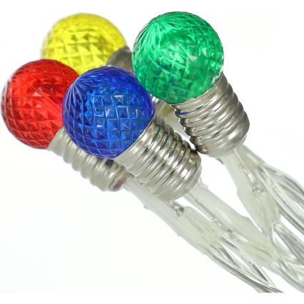 LED string lights 20 LEDs/2×AA/warm white 1.8 m bulbs
