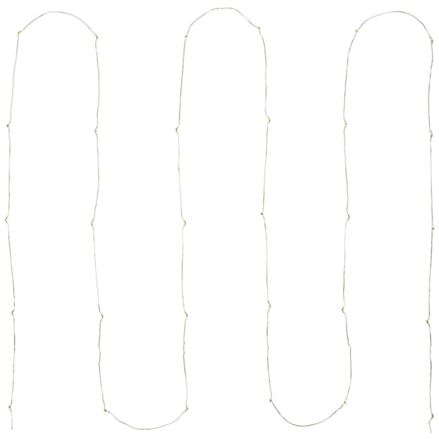 LED String Lights, 30 LEDs, Battery-Operated (2 x AA), 3.3 m, Multicolor