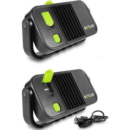 LED Work Light with Power Bank Function LED/4400 mAh IP44 Yellow/Black