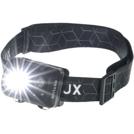 Rechargeable LED Headlamp, 3W LED / 1200 mAh / IP67, Black