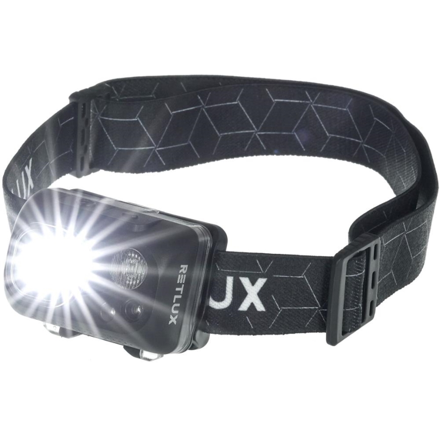 Rechargeable LED Headlamp, 3W LED / 1200 mAh / IP67, Black