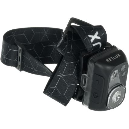 Rechargeable LED Headlamp, 3W LED / 1200 mAh / IP67, Black