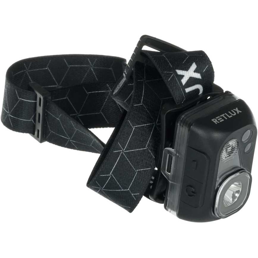 Rechargeable LED Headlamp, 3W LED / 1200 mAh / IP67, Black