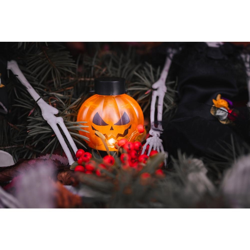 SET 6x LED Decoration HALLOWEEN LED/1xCR2032/warm white pumpkins
