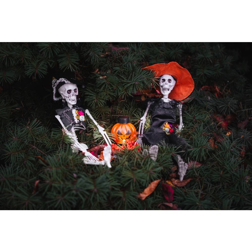 SET 6x LED Decoration HALLOWEEN LED/1xCR2032/warm white pumpkins