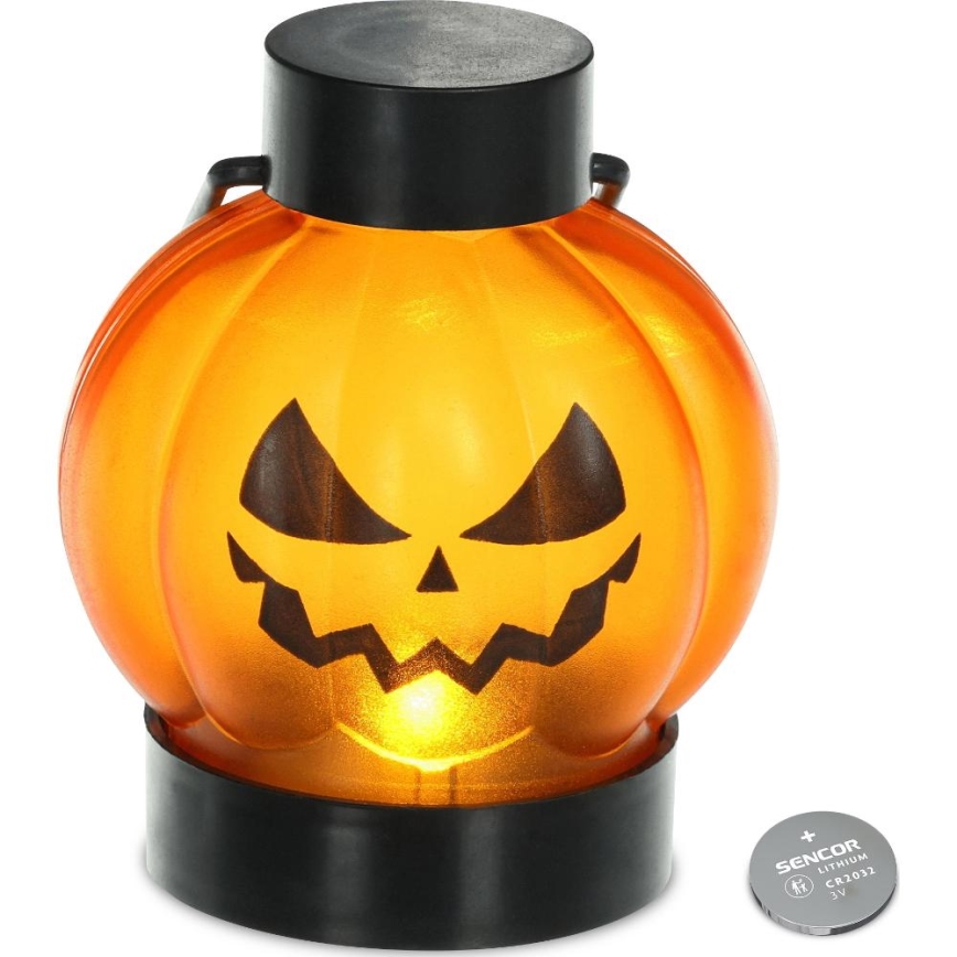 SET 6x LED Decoration HALLOWEEN LED/1xCR2032/warm white pumpkins