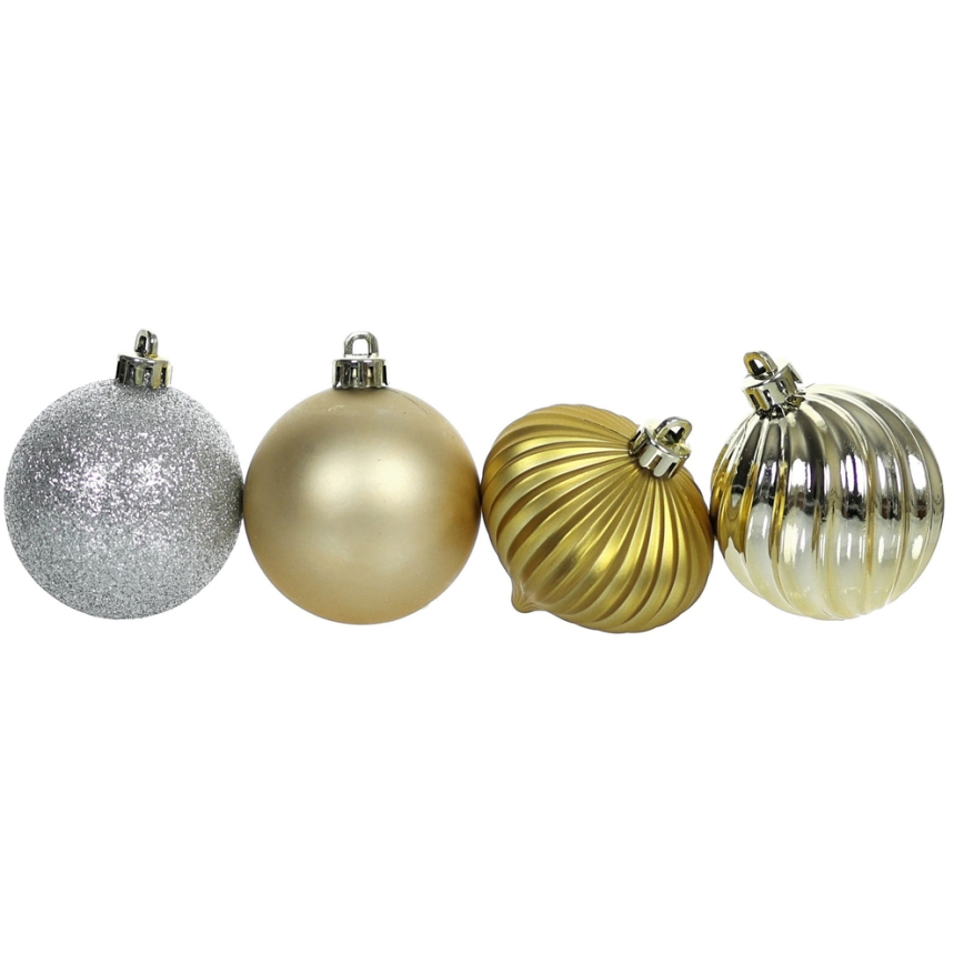 Set of Christmas ornaments 30 pcs gold/silver