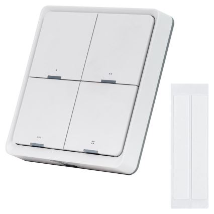 Smart 4-Button Switch, 1× CR2430 Battery, White