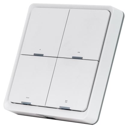 Smart 4-Button Switch, 1× CR2430 Battery, White
