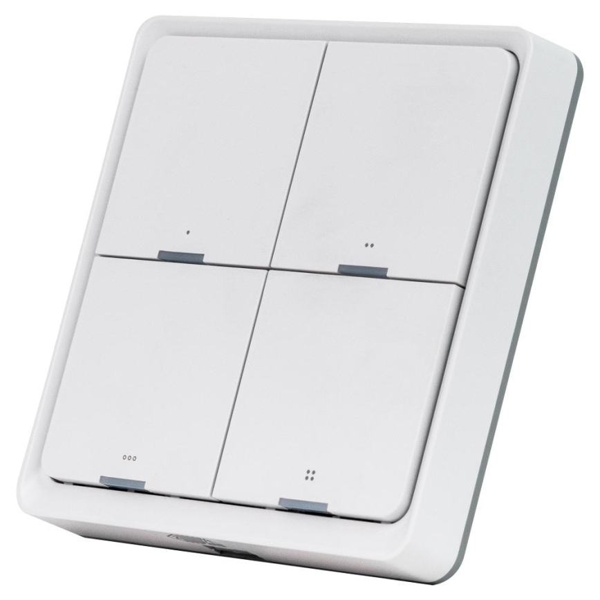 Smart 4-Button Switch, 1× CR2430 Battery, White