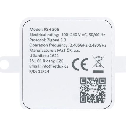 Smart flush-mounted 230 V switch