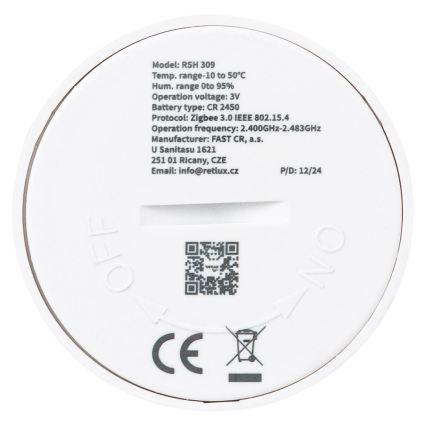 Smart Temperature and Humidity Sensor 1xCR2450