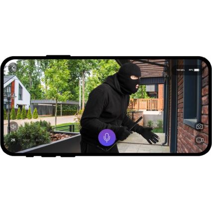 Video doorbell with motion sensor 5MPx 1440p 5200 mAh Wi-Fi IP65 anthracite