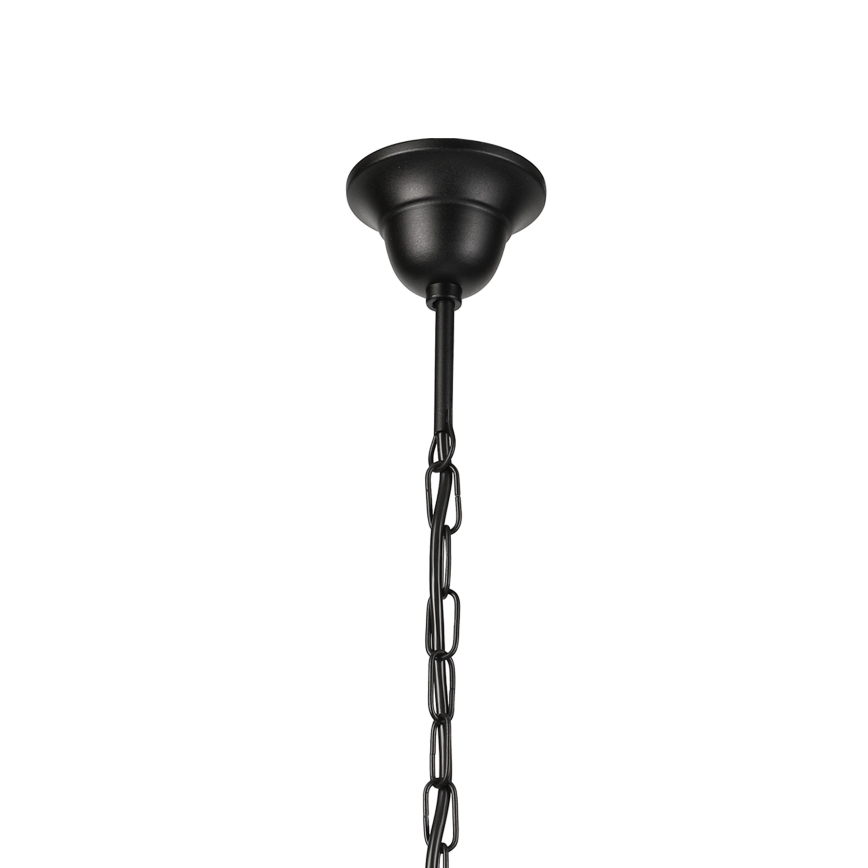 RETRO Chain-Hung Chandelier 5xE27/60W/230V Black/White