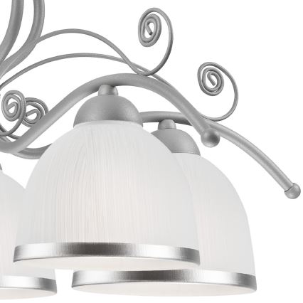 RETRO II Chain-hung chandelier 5xE27/60W/230V Silver