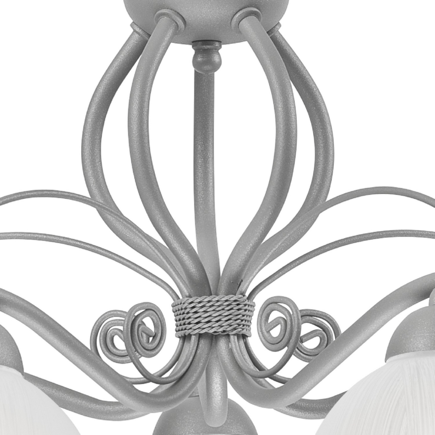 RETRO II Chain-hung chandelier 5xE27/60W/230V Silver