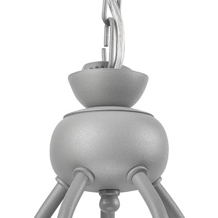 RETRO II Chain-hung chandelier 5xE27/60W/230V Silver