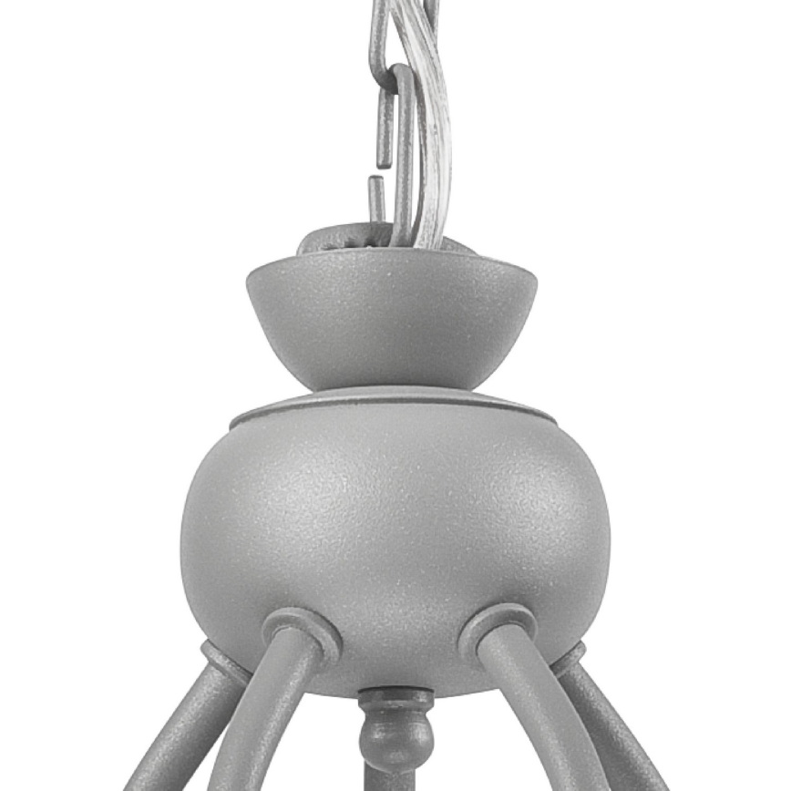 RETRO II Chain-hung chandelier 5xE27/60W/230V Silver