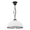 Retro Rod Pendant Light 1xE27/60W/230V Black/White