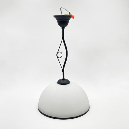 Retro Rod Pendant Light 1xE27/60W/230V Black/White