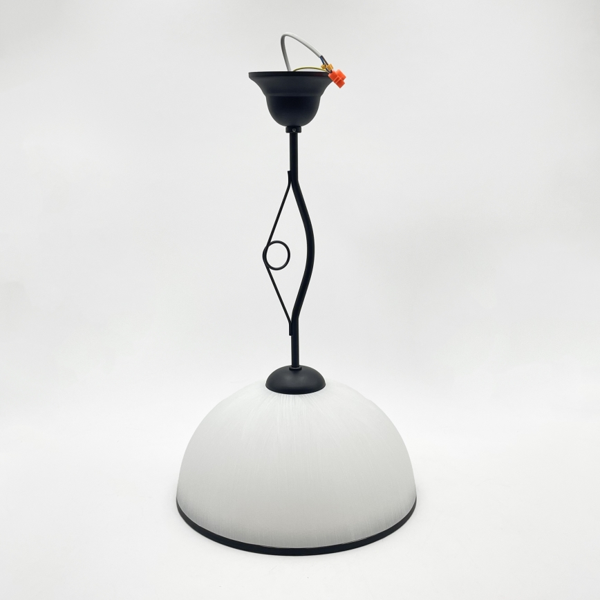Retro Rod Pendant Light 1xE27/60W/230V Black/White